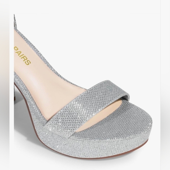 Dream Pairs Silver Block Heel Sandals #651 - Picture 11 of 11